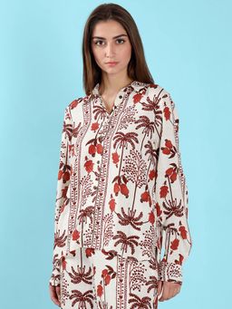 VERO MODA - Ecru Printed Shirt