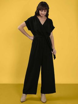 VERO MODA - Black V Neck Jumpsuit with belt (Set of 2)