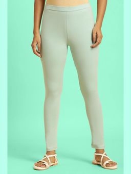 W - Blue Solid/plain Tights