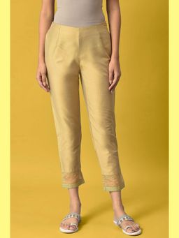 W - Gold Solid Slim Pants