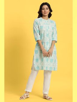 W - Blue Geometric Kurta