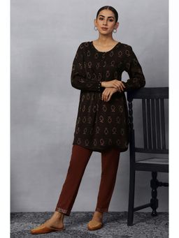 Folksong - Black Printed Top