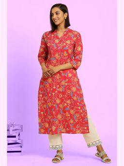 W - Pink Floral Kurta