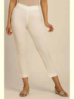 W - Solid Slim Pant White