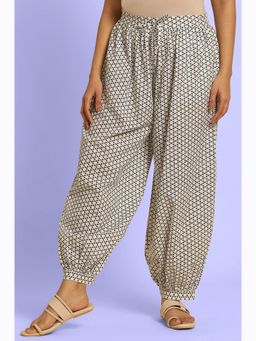 W - Regular Fit Blue Cotton Salwar for Women