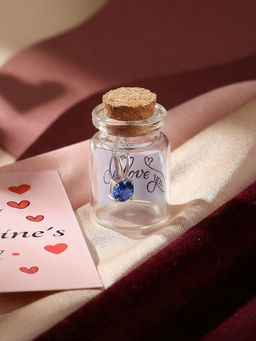 Ornate Jewels - 925 Silver 0.50 Carat Blue Sapphire Solitaire Pendant With Chain For Women & Girls