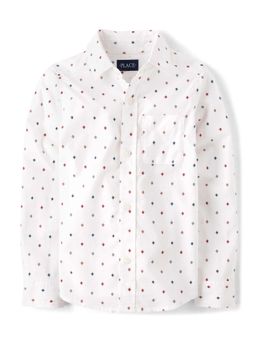 The Children's Place - Boys White All Over Printed Shirt
