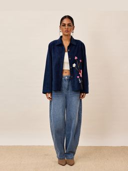 TRISARA - Blossom Stitch Corduroy Floral Shirt