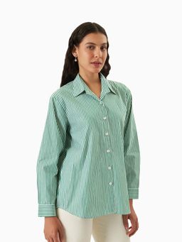TRISARA - Knot and Go Stripe Pure Cotton Shirt