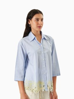 TRISARA - Garden Stripe Pure Cotton Shirt