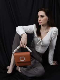 DonaBella - Nora Hand Bag for Women Tan (S)