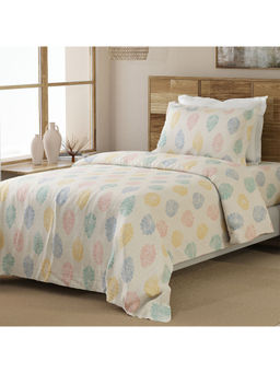Layers - 100% Cotton 144 TC Paisley Multi Block Printed Bedsheet Set