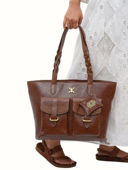 Hidesign - Bedouin - 04 Tan Women's Tote Bag - (45 X 9 X 30 Cms) (L)