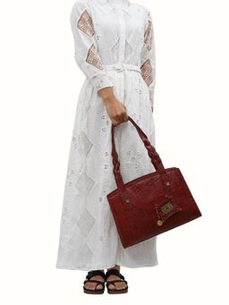 Hidesign - Berber - 04 Red Women's Shoulder Bag - (34.5 X 7 X 25.5 Cms) (M)