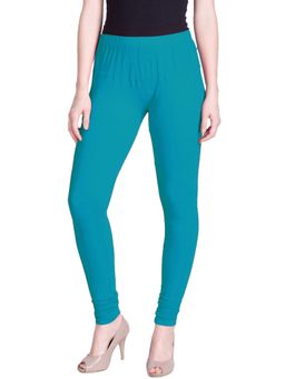 Lyra - Aqua Blue Churidar Leggings