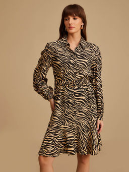 Kazo - Alabaster Animal Printed Mini Dress (Set of 2)