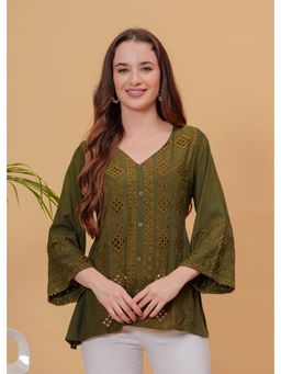 Kipek - Women's Green Solid Top