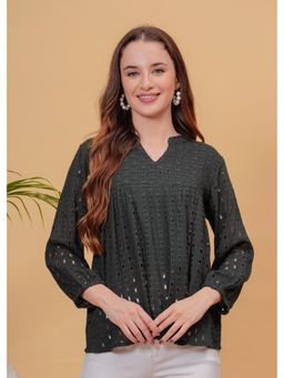 Kipek - Women's Dark Green Solid Top