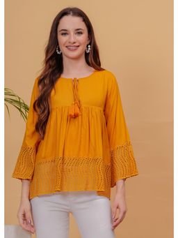 Kipek - Women's Mustard Solid Top