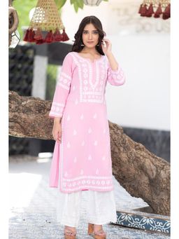 RANGREZA ETHNIC - Rangila Rayon Pink Kurta