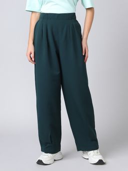 Technosport - Teal Women Korean Style Baggy Pants Wide Leg Trousers for Casual