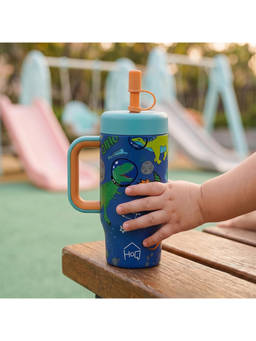 House of Quirk - Spacesaurus Stainless Steel 530Ml Kids Tumbler
