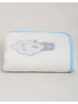 Fabindia - White Aangan Cotton Hand Towel Embroidered