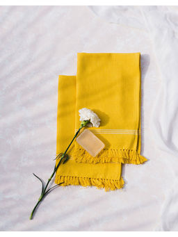Fabindia - Yellow Fab Essentials Cotton Hand Towel (Set of 2)
