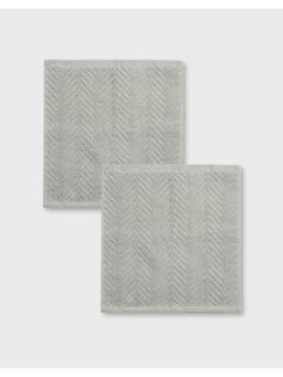 Fabindia - Grey Mirh Cotton Face Towel (Set of 2)