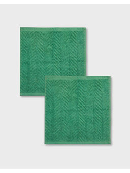 Fabindia - Green Mirh Cotton Face Towel (Set of 2)