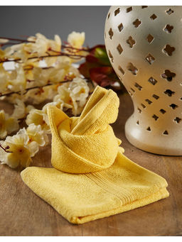 Fabindia - Yellow Sancha Cotton Face Towel (Set of 2)