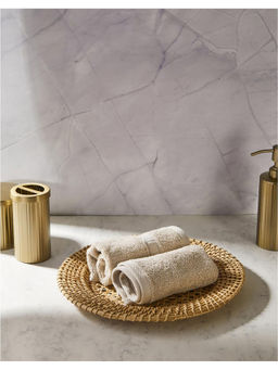 Fabindia - Beige Amaya Cotton Face Towel (Set of 2)