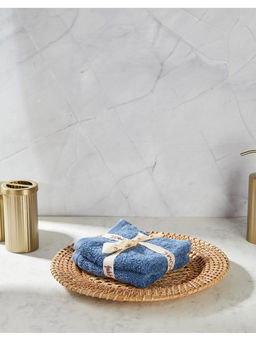 Fabindia - Blue Amaya Cotton Hand Towel (Set of 2)