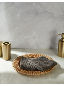 Fabindia - Grey Nina Cotton Face Towel (Set of 2)