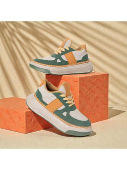 FREEPLAY - Kids Green Casual Lace-Up Sneakers