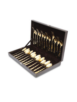 HomeTown - Stainless Steel Gold Cutlery (Set of 24)