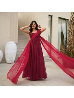 ORDINAREE - Women's Eira Red Long Dress