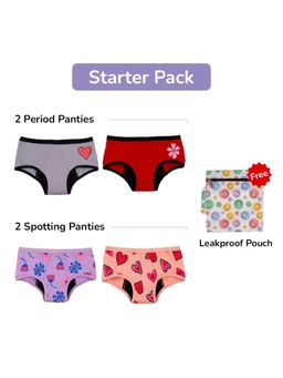 Plan B - Starter Reusable Pad Free Period & Spotting Panty (Pack of 4)