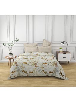 SKAP - Caspian King Bedsheet with 2 Pillow Covers - Cream (Set of 3)