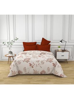 SKAP - Caspian King Bedsheet with 2 Pillow Covers - Red (Set of 3)