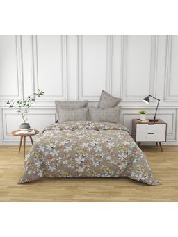 SKAP - Caspian King Bedsheet with 2 Pillow Covers - Brown (Set of 3)