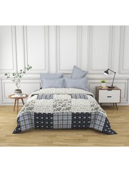 SKAP - Caspian King Bedsheet with 2 Pillow Covers - Grey (Set of 3)