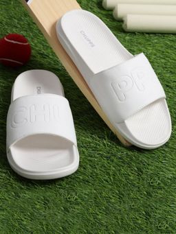 Chupps - Mens Pure White Casual Sliders