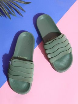 Chupps - Womens Rose Green Casual Sliders