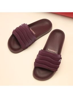Chupps - Womens Rose Maroon Casual Sliders