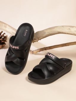 Chupps - Women Maven Black Casual Slide Clogs