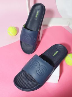 Chupps - Men Pure Navy Blue Casual Sliders