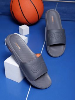 Chupps - Men Pure Dark Grey Casual Sliders