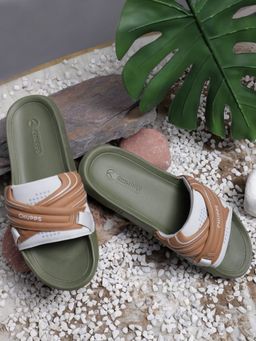 Chupps - Men Vertex Olive Casual Sliders