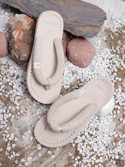 Chupps - Women Plush Beige Casual Flipflops